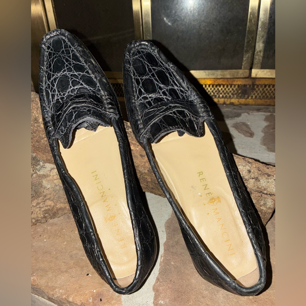 René Mancini Leather Court Shoes-A Monte Carlo Piece of Noble Distinction